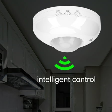 Alarm Exhaust Fan 110V-240V Adjuatable Infrared Detector Widely Used to Control LED Light Incandescent Light Bulb fosa Infrared Motion Sensor Compact Fluorescent Lamp Ceiling Mounted 